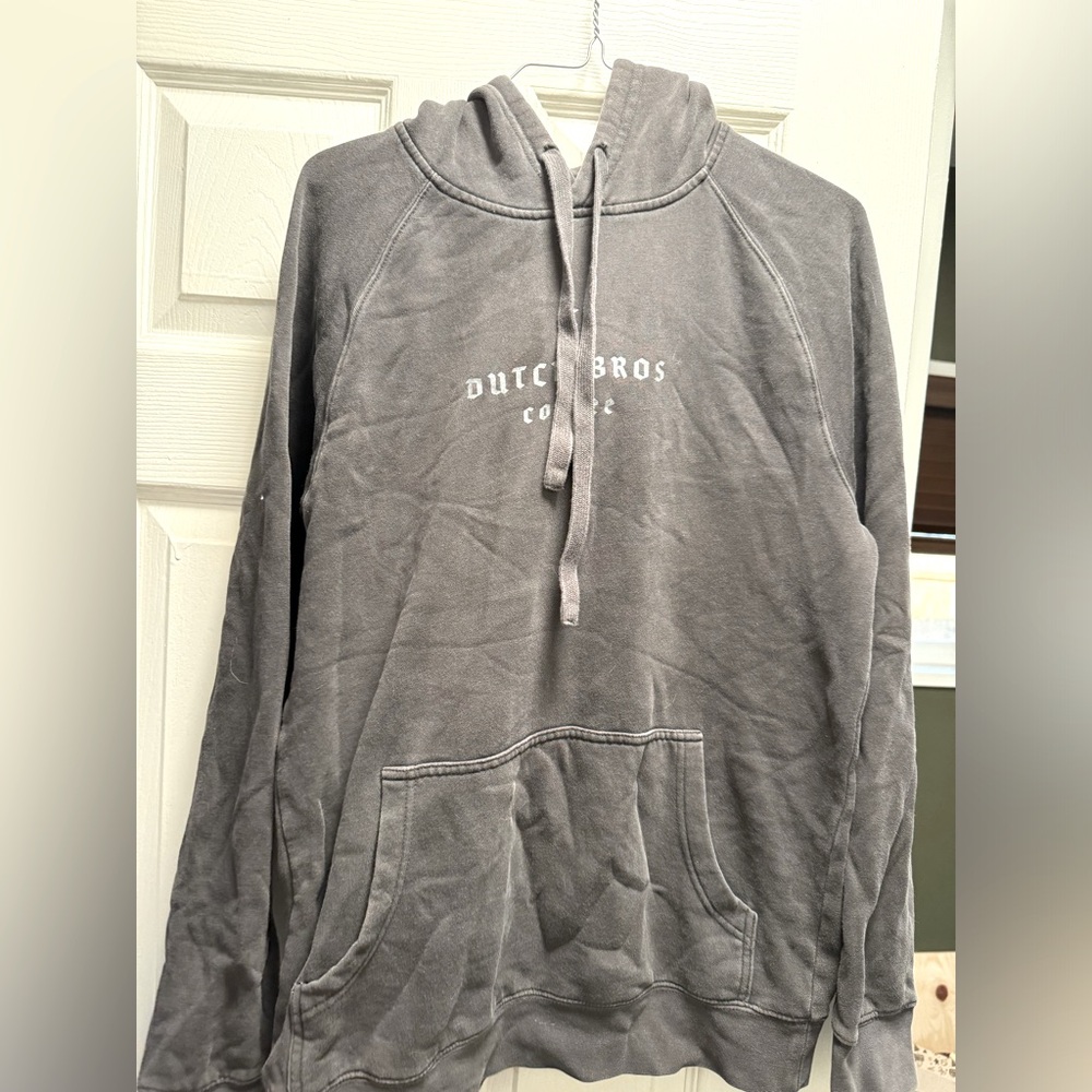 grey dutch bros always stoked hoodie